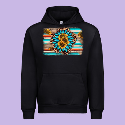 Gemstone Sunflower Background Urban Hoodie Designed By Adodesignshop