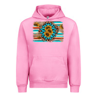 Fuchsia Pink gemstone sunflower background Urban Hoodie - AdoDesignShop