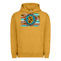 Pigment Peanut Butter gemstone sunflower background Urban Hoodie - AdoDesignShop