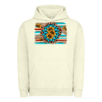 Pigment Pistachio gemstone sunflower background Urban Hoodie - AdoDesignShop