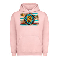 Pigment Salmon gemstone sunflower background Urban Hoodie - AdoDesignShop