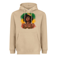 Mushroom black queen with juneteenth flag Heavyweight Hoodie - texasbilliewilder