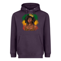Plum black queen with juneteenth flag Heavyweight Hoodie - texasbilliewilder