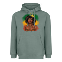 Black Queen With Juneteenth Flag Heavyweight Hoodie | Teevron