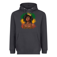Smoke black queen with juneteenth flag Heavyweight Hoodie - texasbilliewilder