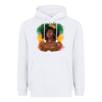 White black queen with juneteenth flag Heavyweight Hoodie - texasbilliewilder