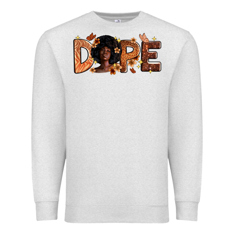 Dope Melanin Premium Sweatshirt by Zillion Design Studio | Teevron