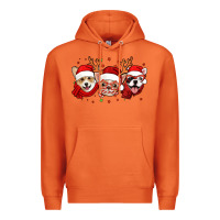 Carrot christmas dogs corgi chihuahua frenchie Premium Hoodie - Jasminsmagicworld
