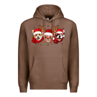 Chestnut christmas dogs corgi chihuahua frenchie Premium Hoodie - Jasminsmagicworld