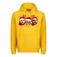 Lemon christmas dogs corgi chihuahua frenchie Premium Hoodie - Jasminsmagicworld