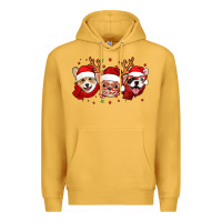 Mustard christmas dogs corgi chihuahua frenchie Premium Hoodie - Jasminsmagicworld