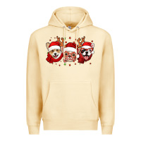 Pina Colada christmas dogs corgi chihuahua frenchie Premium Hoodie - Jasminsmagicworld