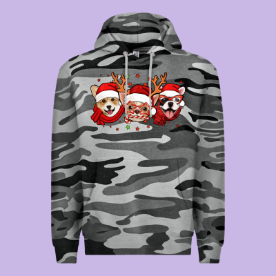 Christmas Dogs Corgi Chihuahua Frenchie Premium Hoodie Designed By Jasminsmagicworld