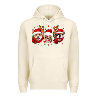 Tofu christmas dogs corgi chihuahua frenchie Premium Hoodie - Jasminsmagicworld