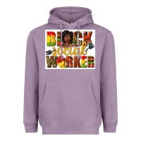 Lavender black social worker Heavyweight Hoodie - texasbilliewilder
