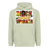 Matcha black social worker Heavyweight Hoodie - texasbilliewilder