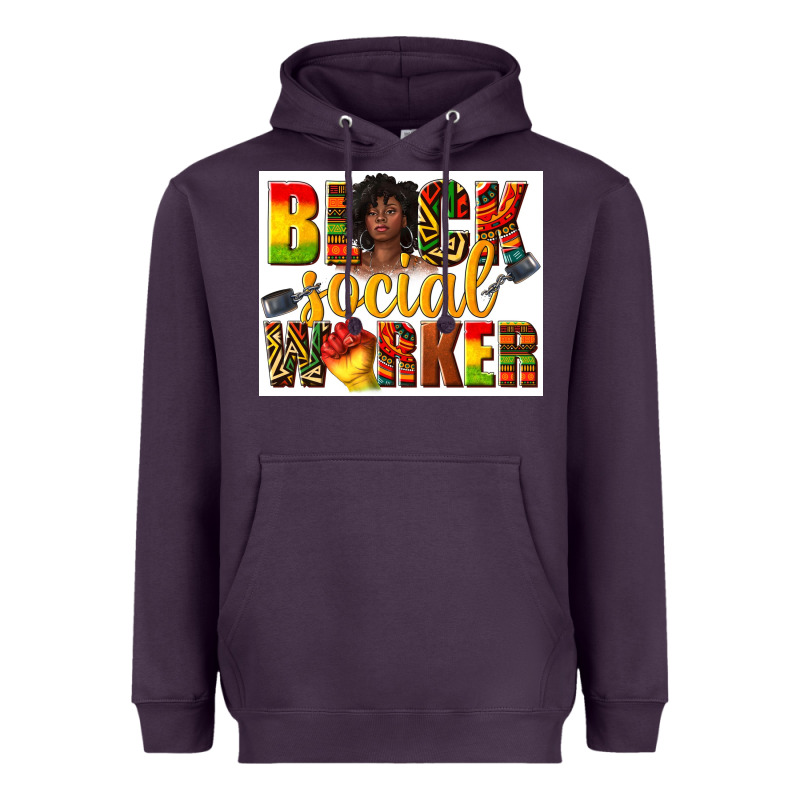 Black Social Worker Heavyweight Hoodie by texasbilliewilder | Teevron