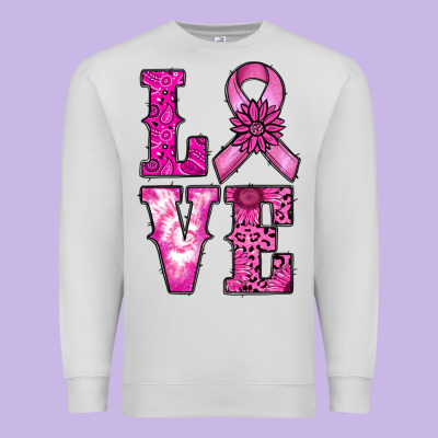 Cancer Love Premium Sweatshirt Designed By Ranaportraitstore