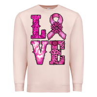 Pale Pink cancer love Premium Sweatshirt - RanaPortraitStore