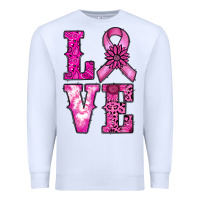 White cancer love Premium Sweatshirt - RanaPortraitStore