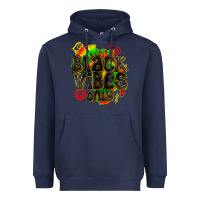Navy black vibes only Heavyweight Hoodie - texasbilliewilder