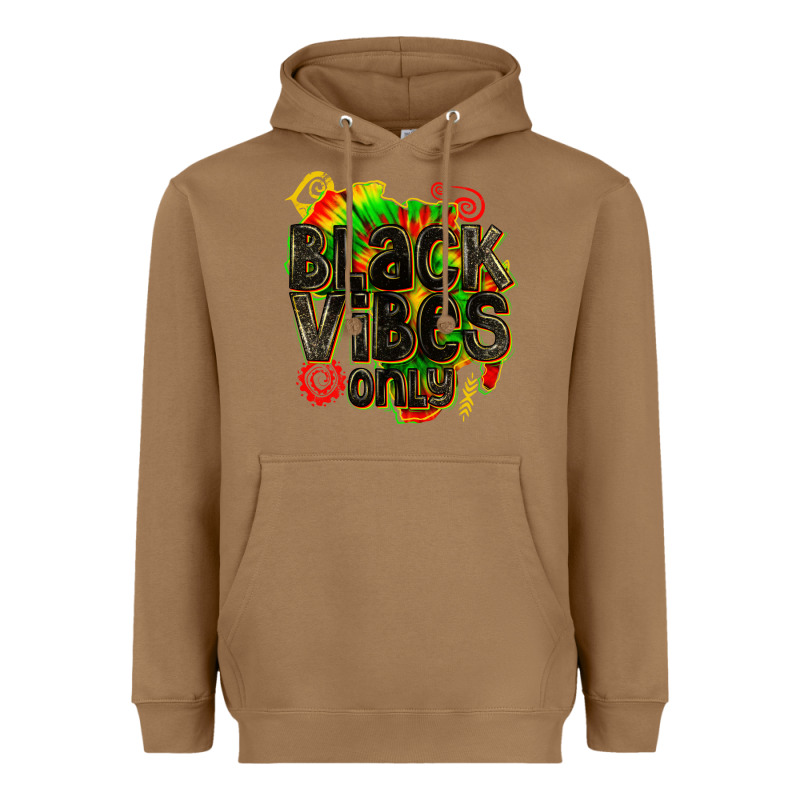 Black Vibes Only Heavyweight Hoodie by texasbilliewilder | Teevron