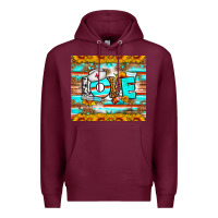 Burgundy western love nurse tumbler Premium Hoodie - BundleAndBundleShop