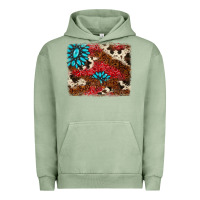 Pigment Oil Green gemstone cowhide background Urban Hoodie - AdoDesignShop