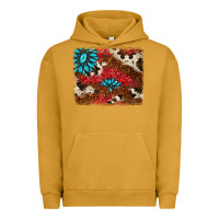 Pigment Peanut Butter gemstone cowhide background Urban Hoodie - AdoDesignShop