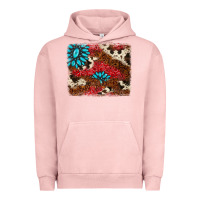 Pigment Salmon gemstone cowhide background Urban Hoodie - AdoDesignShop