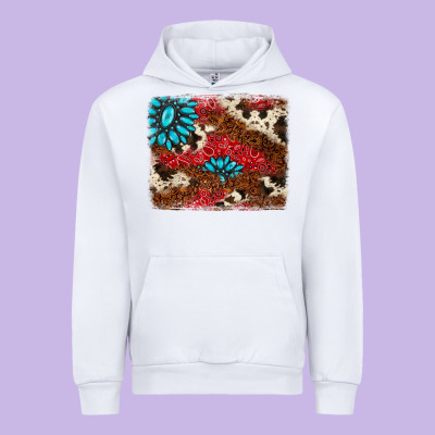 Gemstone Cowhide Background Urban Hoodie Designed By Adodesignshop