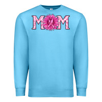 Ocean Blue breast cancer mom Premium Sweatshirt - RanaPortraitStore