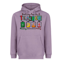 Lavender battery life of a teacher Heavyweight Hoodie - Zillion Design Studio