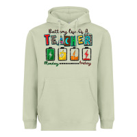Matcha battery life of a teacher Heavyweight Hoodie - Zillion Design Studio