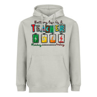 Moon Dust battery life of a teacher Heavyweight Hoodie - Zillion Design Studio