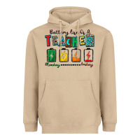Mushroom battery life of a teacher Heavyweight Hoodie - Zillion Design Studio