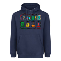 Navy battery life of a teacher Heavyweight Hoodie - Zillion Design Studio