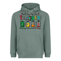 Sage battery life of a teacher Heavyweight Hoodie - Zillion Design Studio