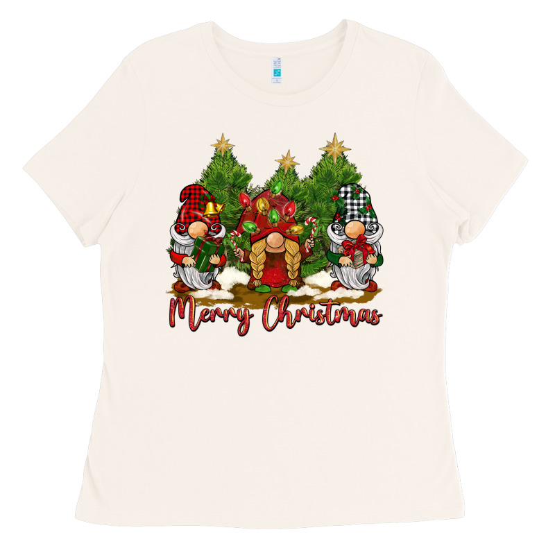 Merry Christmas Gnomies Ladies Tee by BarkalooDesign | Teevron