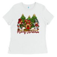 White merry christmas gnomies Ladies Tee - BarkalooDesign