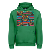 Emerald bucking bronco serape turquoise Urban Hoodie - Artiststas