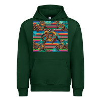 Forest Green bucking bronco serape turquoise Urban Hoodie - Artiststas