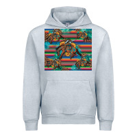 Heather Grey bucking bronco serape turquoise Urban Hoodie - Artiststas