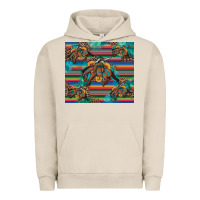 Pigment French Oak bucking bronco serape turquoise Urban Hoodie - Artiststas