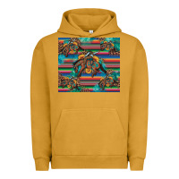 Pigment Peanut Butter bucking bronco serape turquoise Urban Hoodie - Artiststas