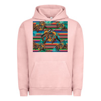 Pigment Salmon bucking bronco serape turquoise Urban Hoodie - Artiststas