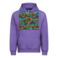 Tulip bucking bronco serape turquoise Urban Hoodie - Artiststas