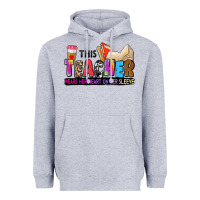 Heather Grey this teacher wears her heart on her sleeve Heavyweight Hoodie - Zillion Design Studio