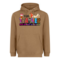 Toasted Coconut this teacher wears her heart on her sleeve Heavyweight Hoodie - Zillion Design Studio