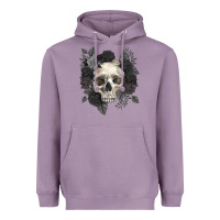 Lavender Floral skull Heavyweight Hoodie - RanaPortraitStore